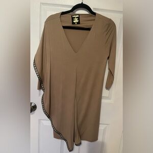 Wild Dreamers Asymmetrical V-Neck Tunic Dress